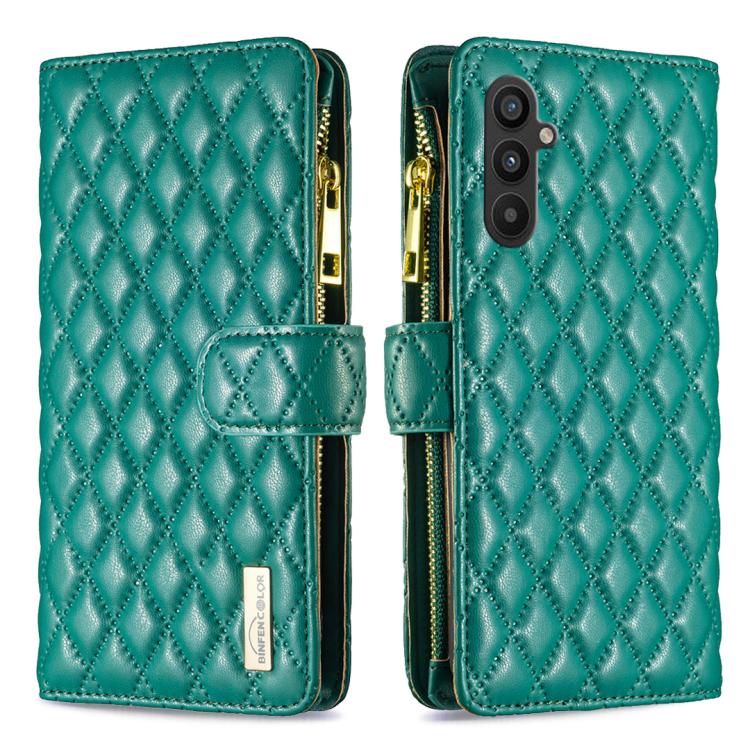 Diamond Lattice Zipper Wallet Leather Flip Phone Case, For Galaxy S27+ 5G, For Galaxy S26 FE 5G, For Samsung Galaxy S25 5G, For Samsung Galaxy S25+ 5G, For Samsung Galaxy S25 Ultra 5G, For Samsung Galaxy S24 FE 5G