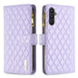 Diamond Lattice Zipper Wallet Leather Flip Phone Case, For Galaxy S27+ 5G, For Galaxy S26 FE 5G, For Samsung Galaxy S25 5G, For Samsung Galaxy S25+ 5G, For Samsung Galaxy S25 Ultra 5G, For Samsung Galaxy S24 FE 5G