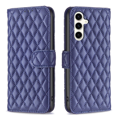 Diamond Lattice Wallet Flip Leather Phone Case, For Samsung Galaxy S24 FE 5G