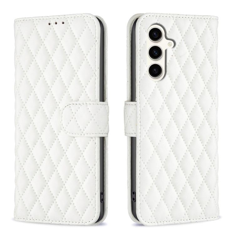 Diamond Lattice Wallet Flip Leather Phone Case, For Samsung Galaxy S24 FE 5G