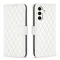 Diamond Lattice Wallet Flip Leather Phone Case, For Samsung Galaxy S24 FE 5G