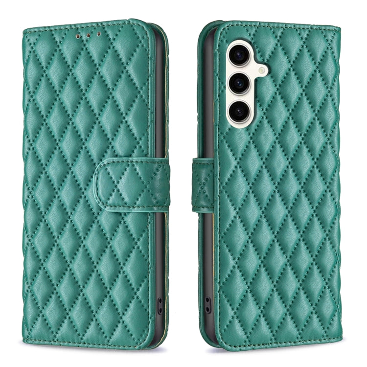 Diamond Lattice Wallet Flip Leather Phone Case, For Samsung Galaxy S24 FE 5G