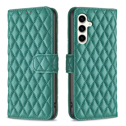 Diamond Lattice Wallet Flip Leather Phone Case, For Samsung Galaxy S24 FE 5G