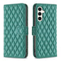 Diamond Lattice Wallet Flip Leather Phone Case, For Samsung Galaxy S24 FE 5G
