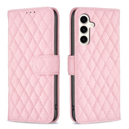 Diamond Lattice Wallet Flip Leather Phone Case, For Samsung Galaxy S24 FE 5G