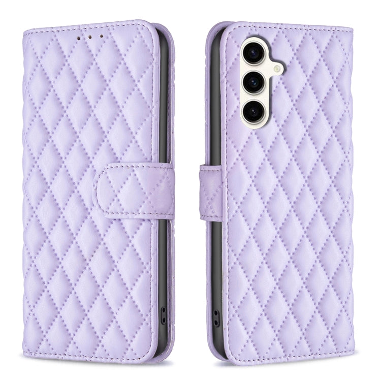 Diamond Lattice Wallet Flip Leather Phone Case, For Samsung Galaxy S24 FE 5G