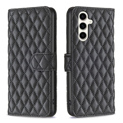 Diamond Lattice Wallet Flip Leather Phone Case, For Samsung Galaxy S24 FE 5G