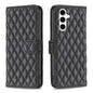 Diamond Lattice Wallet Flip Leather Phone Case, For Samsung Galaxy S24 FE 5G