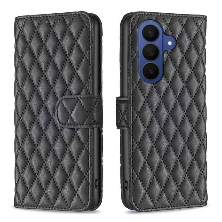 Diamond Lattice Wallet Flip Leather Phone Case, For Samsung Galaxy S26 Ultra 5G, For Samsung Galaxy S26 5G, For Samsung Galaxy S25 5G, For Samsung Galaxy S25+ 5G, For Samsung Galaxy S25 Ultra 5G, For Samsung Galaxy S24 FE 5G