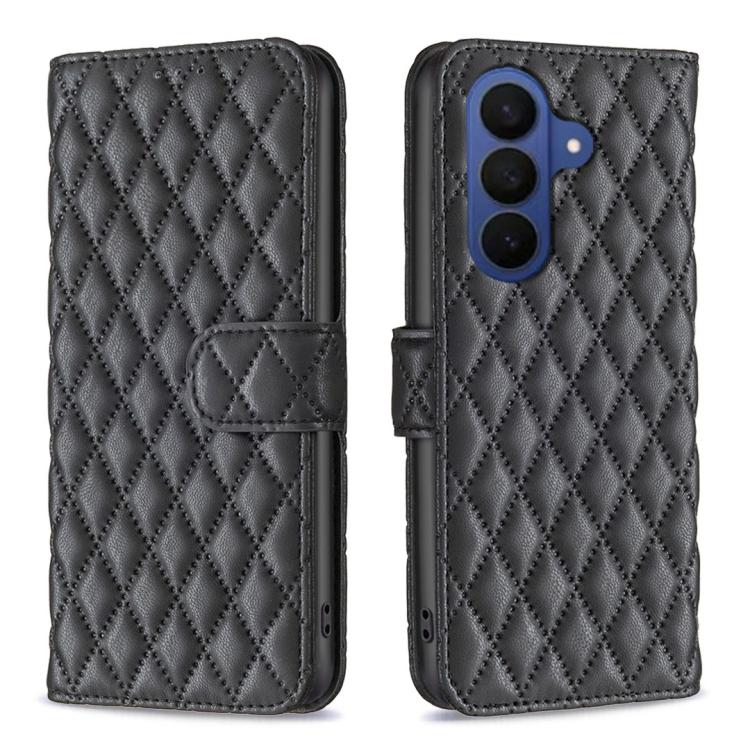 Diamond Lattice Wallet Flip Leather Phone Case, For Galaxy S27+ 5G, For Galaxy S26 FE 5G, For Samsung Galaxy S26+ 5G, For Samsung Galaxy S26 Ultra 5G, For Samsung Galaxy S26 5G, For Samsung Galaxy S25 5G, For Samsung Galaxy S25+ 5G                     ...