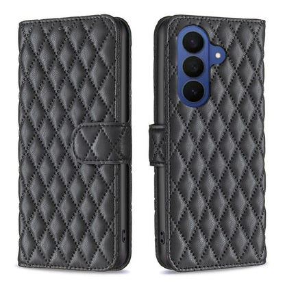 Diamond Lattice Wallet Flip Leather Phone Case, For Galaxy S27+ 5G, For Galaxy S26 FE 5G, For Samsung Galaxy S26+ 5G, For Samsung Galaxy S26 Ultra 5G, For Samsung Galaxy S26 5G, For Samsung Galaxy S25 5G, For Samsung Galaxy S25+ 5G                     ...