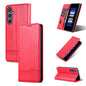 AZNS Magnetic Calf Texture Flip Leather Phone Case, For Samsung Galaxy S25 Ultra 5G, For Samsung Galaxy S24 FE 5G