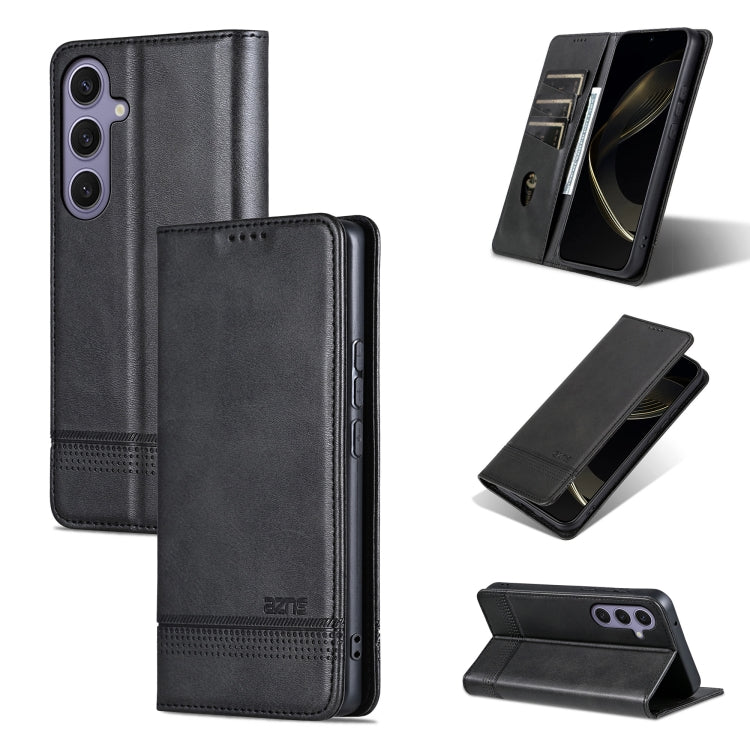 AZNS Magnetic Calf Texture Flip Leather Phone Case, For Galaxy S26 FE 5G, For Samsung Galaxy S26+ 5G, For Samsung Galaxy S26 Ultra 5G, For Samsung Galaxy S26 5G, For Samsung Galaxy S25 FE 5G, For Samsung Galaxy S25 Edge 5G, For Samsung Galaxy S25 5G   ...