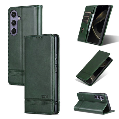 AZNS Magnetic Calf Texture Flip Leather Phone Case, For Galaxy S26 FE 5G, For Samsung Galaxy S26+ 5G, For Samsung Galaxy S26 Ultra 5G, For Samsung Galaxy S26 5G, For Samsung Galaxy S25 FE 5G, For Samsung Galaxy S25 Edge 5G, For Samsung Galaxy S25 5G   ...