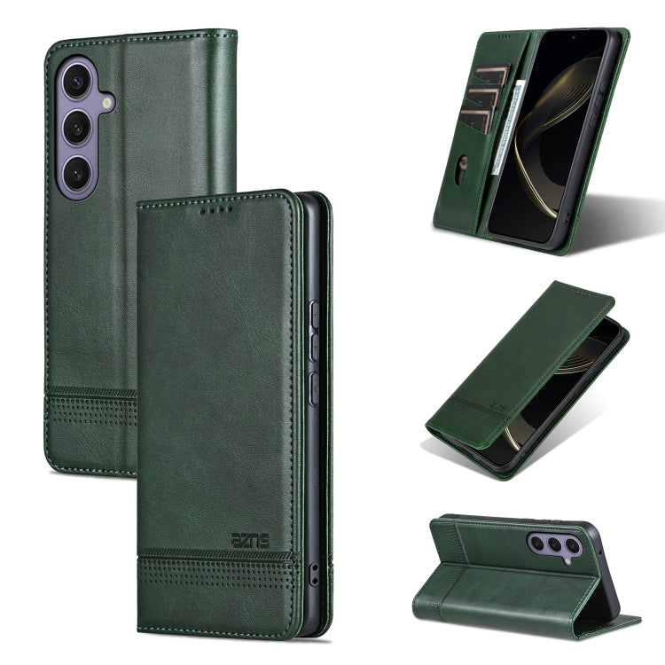 AZNS Magnetic Calf Texture Flip Leather Phone Case, For Galaxy S26 FE 5G, For Samsung Galaxy S26+ 5G, For Samsung Galaxy S26 Ultra 5G, For Samsung Galaxy S26 5G, For Samsung Galaxy S25 FE 5G, For Samsung Galaxy S25 Edge 5G, For Samsung Galaxy S25 5G   ...