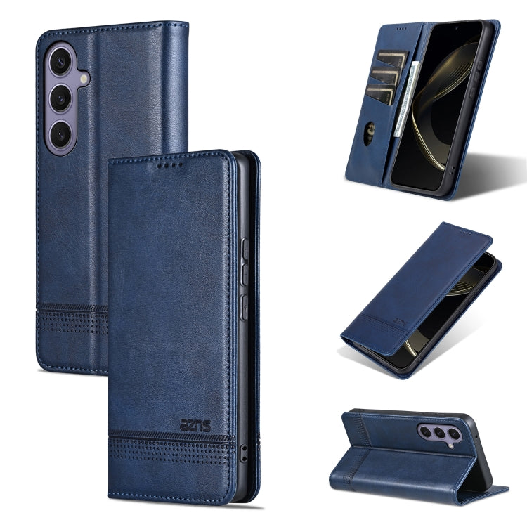 AZNS Magnetic Calf Texture Flip Leather Phone Case, For Galaxy S26 FE 5G, For Samsung Galaxy S26+ 5G, For Samsung Galaxy S26 Ultra 5G, For Samsung Galaxy S26 5G, For Samsung Galaxy S25 FE 5G, For Samsung Galaxy S25 Edge 5G, For Samsung Galaxy S25 5G   ...
