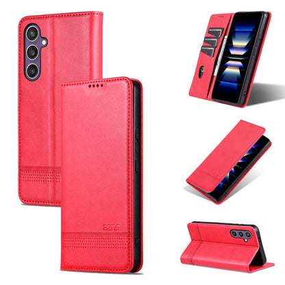 AZNS Magnetic Calf Texture Flip Leather Phone Case, For Galaxy S26 FE 5G, For Samsung Galaxy S26+ 5G, For Samsung Galaxy S26 Ultra 5G, For Samsung Galaxy S26 5G, For Samsung Galaxy S25 FE 5G, For Samsung Galaxy S25 Edge 5G, For Samsung Galaxy S25 5G   ...