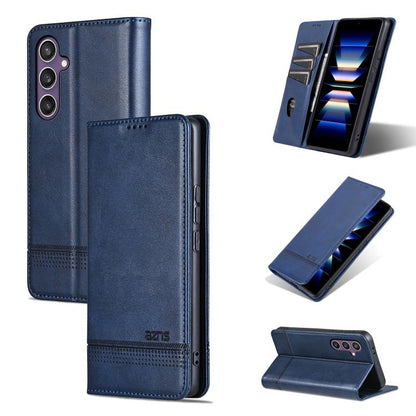 AZNS Magnetic Calf Texture Flip Leather Phone Case, For Galaxy S26 FE 5G, For Samsung Galaxy S26+ 5G, For Samsung Galaxy S26 Ultra 5G, For Samsung Galaxy S26 5G, For Samsung Galaxy S25 FE 5G, For Samsung Galaxy S25 Edge 5G, For Samsung Galaxy S25 5G   ...