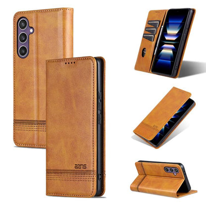 AZNS Magnetic Calf Texture Flip Leather Phone Case, For Galaxy S26 FE 5G, For Samsung Galaxy S26+ 5G, For Samsung Galaxy S26 Ultra 5G, For Samsung Galaxy S26 5G, For Samsung Galaxy S25 FE 5G, For Samsung Galaxy S25 Edge 5G, For Samsung Galaxy S25 5G   ...