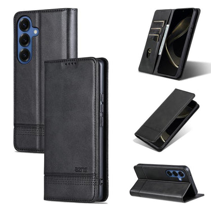 AZNS Magnetic Calf Texture Flip Leather Phone Case, For Galaxy S26 FE 5G, For Samsung Galaxy S26+ 5G, For Samsung Galaxy S26 Ultra 5G, For Samsung Galaxy S26 5G, For Samsung Galaxy S25 FE 5G, For Samsung Galaxy S25 Edge 5G, For Samsung Galaxy S25 5G   ...