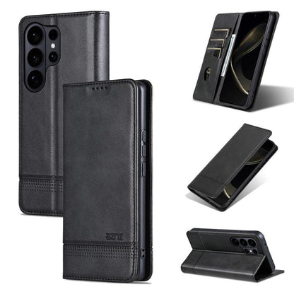 AZNS Magnetic Calf Texture Flip Leather Phone Case, For Galaxy S26 FE 5G, For Samsung Galaxy S26+ 5G, For Samsung Galaxy S26 Ultra 5G, For Samsung Galaxy S26 5G, For Samsung Galaxy S25 FE 5G, For Samsung Galaxy S25 Edge 5G, For Samsung Galaxy S25 5G   ...