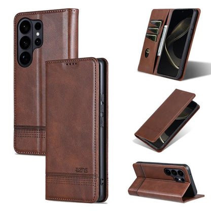 AZNS Magnetic Calf Texture Flip Leather Phone Case, For Galaxy S26 FE 5G, For Samsung Galaxy S26+ 5G, For Samsung Galaxy S26 Ultra 5G, For Samsung Galaxy S26 5G, For Samsung Galaxy S25 FE 5G, For Samsung Galaxy S25 Edge 5G, For Samsung Galaxy S25 5G   ...