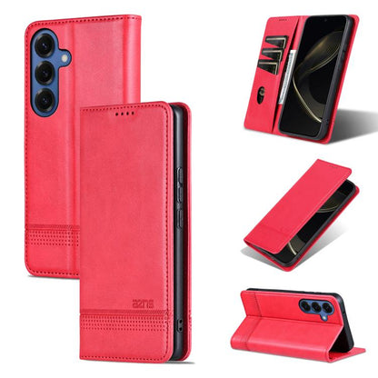 AZNS Magnetic Calf Texture Flip Leather Phone Case, For Galaxy S26 FE 5G, For Samsung Galaxy S26+ 5G, For Samsung Galaxy S26 Ultra 5G, For Samsung Galaxy S26 5G, For Samsung Galaxy S25 FE 5G, For Samsung Galaxy S25 Edge 5G, For Samsung Galaxy S25 5G   ...
