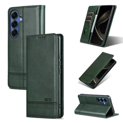 AZNS Magnetic Calf Texture Flip Leather Phone Case, For Galaxy S26 FE 5G, For Samsung Galaxy S26+ 5G, For Samsung Galaxy S26 Ultra 5G, For Samsung Galaxy S26 5G, For Samsung Galaxy S25 FE 5G, For Samsung Galaxy S25 Edge 5G, For Samsung Galaxy S25 5G   ...