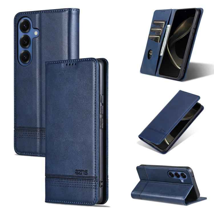 AZNS Magnetic Calf Texture Flip Leather Phone Case, For Samsung Galaxy S26+ 5G, For Samsung Galaxy S26 Ultra 5G, For Samsung Galaxy S26 5G, For Samsung Galaxy S25 FE 5G, For Samsung Galaxy S25 Edge 5G, For Samsung Galaxy S25 5G, For Samsung Galaxy S25+...
