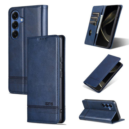 AZNS Magnetic Calf Texture Flip Leather Phone Case, For Galaxy S26 FE 5G, For Samsung Galaxy S26+ 5G, For Samsung Galaxy S26 Ultra 5G, For Samsung Galaxy S26 5G, For Samsung Galaxy S25 FE 5G, For Samsung Galaxy S25 Edge 5G, For Samsung Galaxy S25 5G   ...