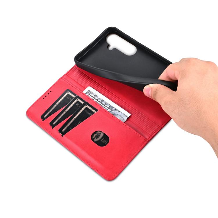 AZNS Magnetic Calf Texture Flip Leather Phone Case, For Galaxy S26 FE 5G, For Samsung Galaxy S26+ 5G, For Samsung Galaxy S26 Ultra 5G, For Samsung Galaxy S26 5G, For Samsung Galaxy S25 FE 5G, For Samsung Galaxy S25 Edge 5G, For Samsung Galaxy S25 5G   ...