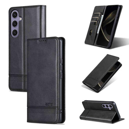 AZNS Magnetic Calf Texture Flip Leather Phone Case, For Galaxy S26 FE 5G, For Samsung Galaxy S26+ 5G, For Samsung Galaxy S26 Ultra 5G, For Samsung Galaxy S26 5G, For Samsung Galaxy S25 FE 5G, For Samsung Galaxy S25 Edge 5G, For Samsung Galaxy S25 5G   ...