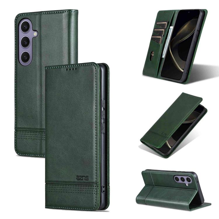 AZNS Magnetic Calf Texture Flip Leather Phone Case, For Galaxy S26 FE 5G, For Samsung Galaxy S26+ 5G, For Samsung Galaxy S26 Ultra 5G, For Samsung Galaxy S26 5G, For Samsung Galaxy S25 FE 5G, For Samsung Galaxy S25 Edge 5G, For Samsung Galaxy S25 5G   ...