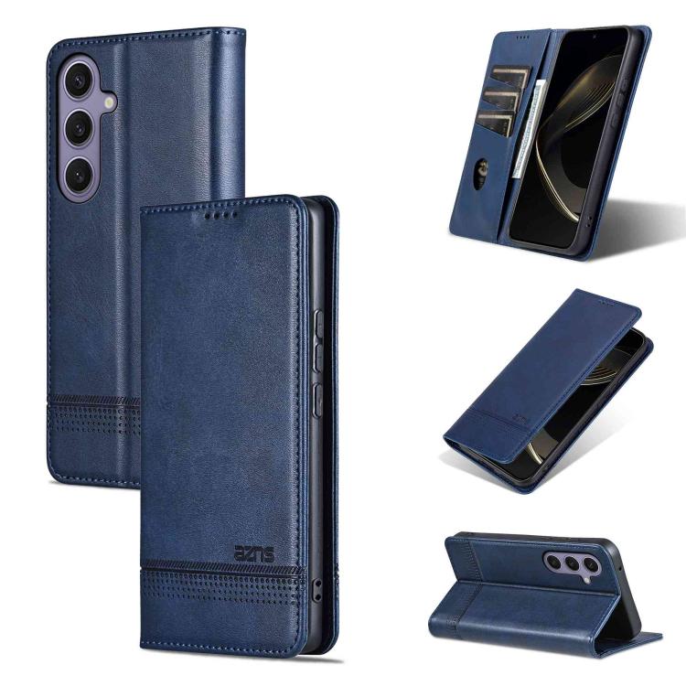 AZNS Magnetic Calf Texture Flip Leather Phone Case, For Galaxy S26 FE 5G, For Samsung Galaxy S26+ 5G, For Samsung Galaxy S26 Ultra 5G, For Samsung Galaxy S26 5G, For Samsung Galaxy S25 FE 5G, For Samsung Galaxy S25 Edge 5G, For Samsung Galaxy S25 5G   ...