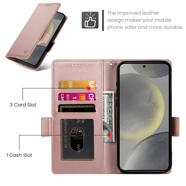 Side Buckle Magnetic Frosted Leather Phone Case, For Samsung Galaxy S24 5G, For Samsung Galaxy S23 FE 5G, For Samsung Galaxy S23 Ultra 5G, For Samsung Galaxy S23+ 5G, For Samsung Galaxy S23 5G, For Samsung Galaxy S21 FE 5G