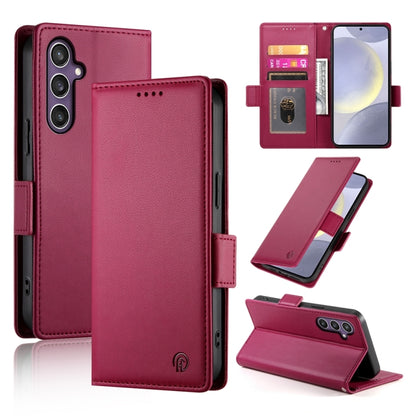 Side Buckle Magnetic Frosted Leather Phone Case, For Samsung Galaxy S25 Edge 5G, For Samsung Galaxy S25 5G, For Samsung Galaxy S25+ 5G, For Samsung Galaxy S25 Ultra 5G, For Samsung Galaxy S24 Ultra 5G, For Samsung Galaxy S24+ 5G