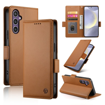Side Buckle Magnetic Frosted Leather Phone Case, For Samsung Galaxy S25 Edge 5G, For Samsung Galaxy S25 5G, For Samsung Galaxy S25+ 5G, For Samsung Galaxy S25 Ultra 5G, For Samsung Galaxy S24 Ultra 5G, For Samsung Galaxy S24+ 5G