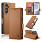 Side Buckle Magnetic Frosted Leather Phone Case, For Samsung Galaxy S25 Edge 5G, For Samsung Galaxy S25 5G, For Samsung Galaxy S25+ 5G, For Samsung Galaxy S25 Ultra 5G, For Samsung Galaxy S24 Ultra 5G, For Samsung Galaxy S24+ 5G