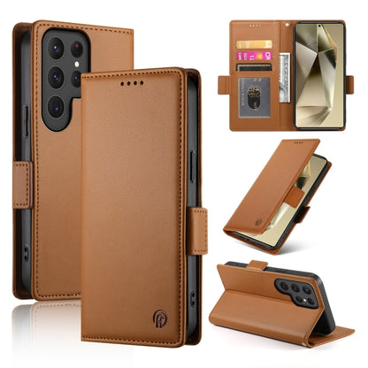 Side Buckle Magnetic Frosted Leather Phone Case, For Samsung Galaxy S25 Edge 5G, For Samsung Galaxy S25 5G, For Samsung Galaxy S25+ 5G, For Samsung Galaxy S25 Ultra 5G, For Samsung Galaxy S24 Ultra 5G, For Samsung Galaxy S24+ 5G