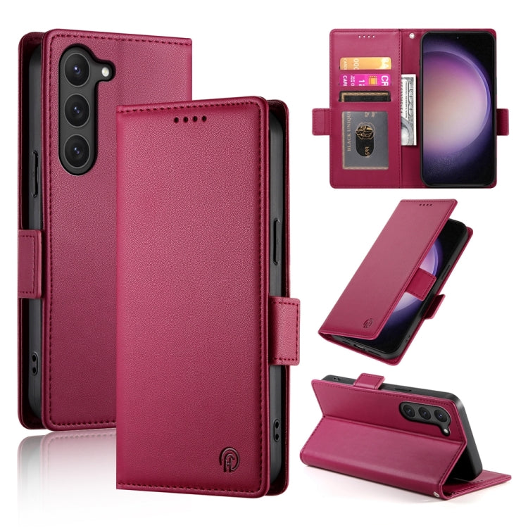 Side Buckle Magnetic Frosted Leather Phone Case, For Samsung Galaxy S24 5G, For Samsung Galaxy S23 FE 5G, For Samsung Galaxy S23 Ultra 5G, For Samsung Galaxy S23+ 5G, For Samsung Galaxy S23 5G, For Samsung Galaxy S21 FE 5G