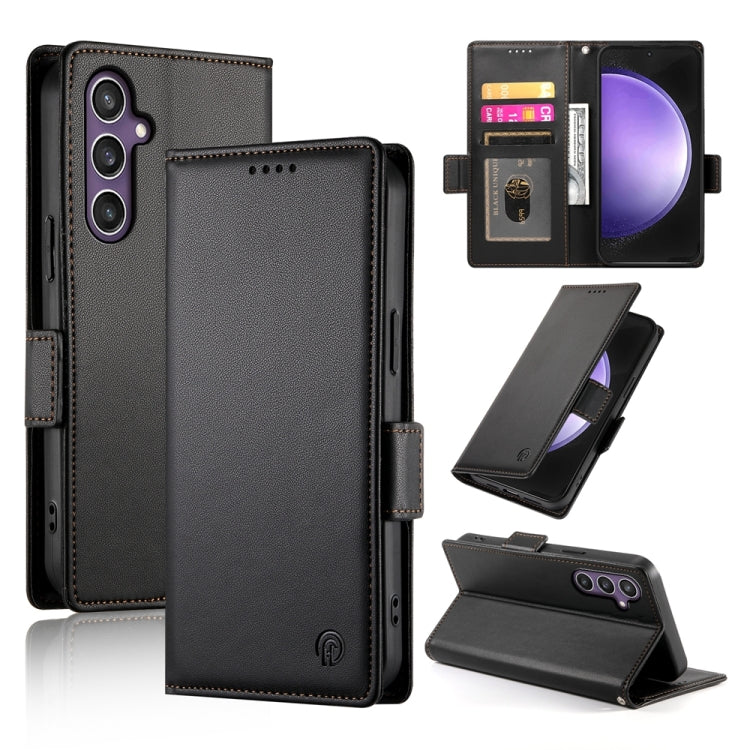 Side Buckle Magnetic Frosted Leather Phone Case, For Samsung Galaxy S24 5G, For Samsung Galaxy S23 FE 5G, For Samsung Galaxy S23 Ultra 5G, For Samsung Galaxy S23+ 5G, For Samsung Galaxy S23 5G, For Samsung Galaxy S21 FE 5G