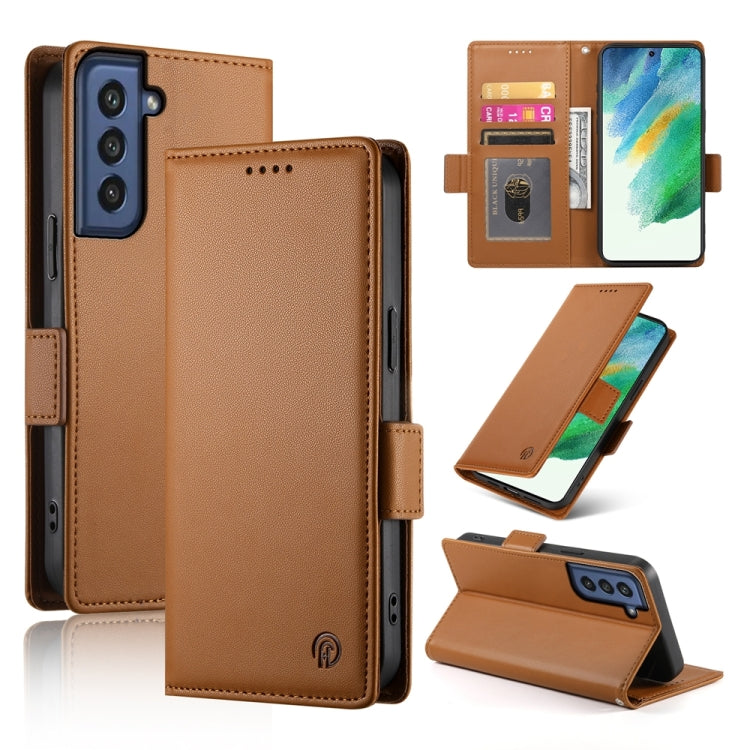 Side Buckle Magnetic Frosted Leather Phone Case, For Samsung Galaxy S24 5G, For Samsung Galaxy S23 FE 5G, For Samsung Galaxy S23 Ultra 5G, For Samsung Galaxy S23+ 5G, For Samsung Galaxy S23 5G, For Samsung Galaxy S21 FE 5G