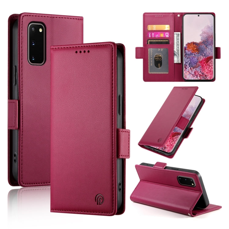 Side Buckle Magnetic Frosted Leather Phone Case, For Samsung Galaxy S21 5G, For Samsung Galaxy S20 FE 5G, For Samsung Galaxy S20 Ultra 5G, For Samsung Galaxy S20+ 5G, For Samsung Galaxy S20 5G, For Samsung Galaxy S10e