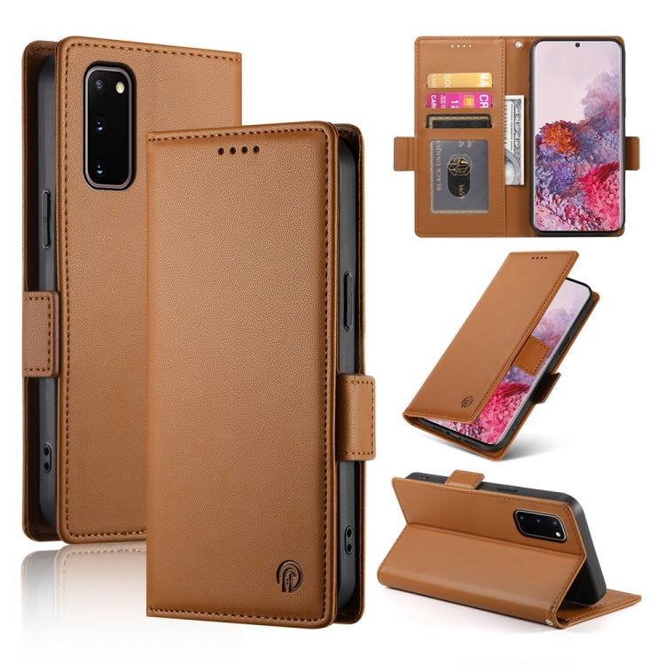 Side Buckle Magnetic Frosted Leather Phone Case, For Samsung Galaxy S21 5G, For Samsung Galaxy S20 FE 5G, For Samsung Galaxy S20 Ultra 5G, For Samsung Galaxy S20+ 5G, For Samsung Galaxy S20 5G, For Samsung Galaxy S10e