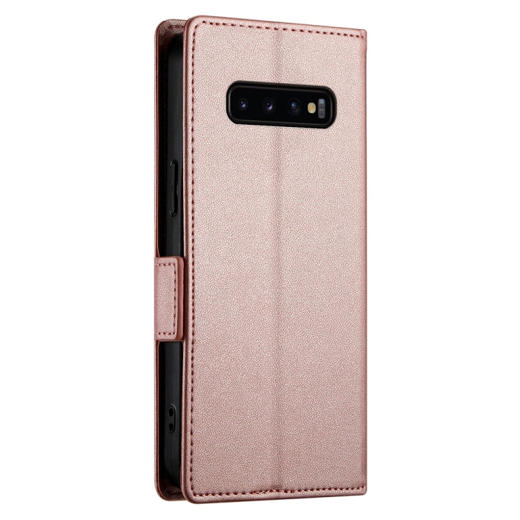 Side Buckle Magnetic Frosted Leather Phone Case, For Samsung Galaxy S10+, For Samsung Galaxy S10