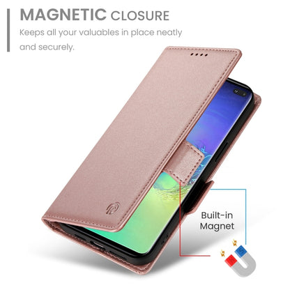 Side Buckle Magnetic Frosted Leather Phone Case, For Samsung Galaxy S10+, For Samsung Galaxy S10