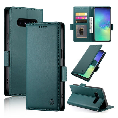 Side Buckle Magnetic Frosted Leather Phone Case, For Samsung Galaxy S10+, For Samsung Galaxy S10