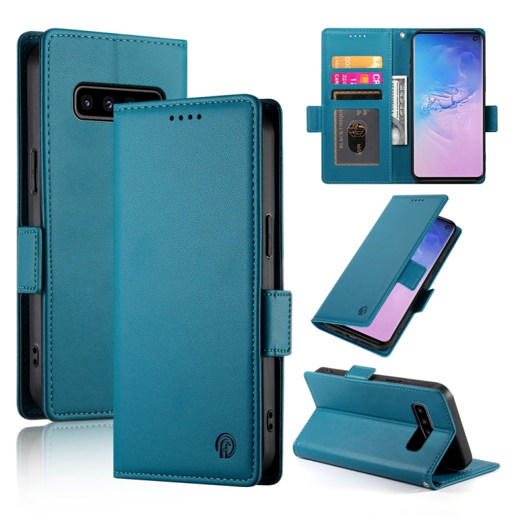 Side Buckle Magnetic Frosted Leather Phone Case, For Samsung Galaxy S10+, For Samsung Galaxy S10