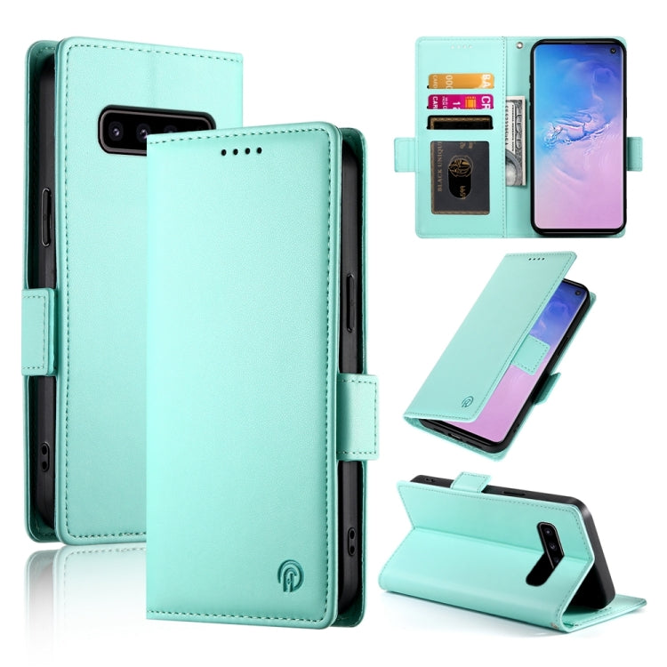 Side Buckle Magnetic Frosted Leather Phone Case, For Samsung Galaxy S10+, For Samsung Galaxy S10