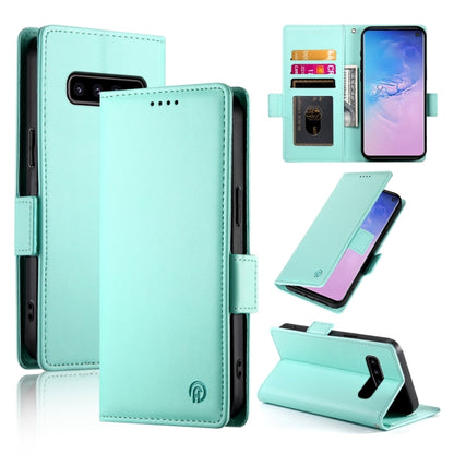 Side Buckle Magnetic Frosted Leather Phone Case, For Samsung Galaxy S10+, For Samsung Galaxy S10